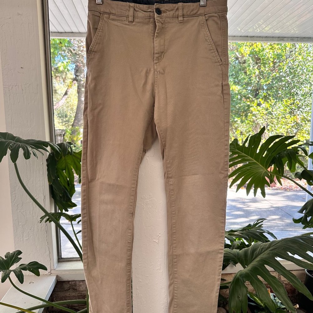 H&M Slim Fit Chinos Pants Youth Boys Size 14 Khaki Tan Color